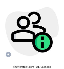 group information on chat messenger with i button layout