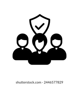Group Insurance icon in vector. Logotype
