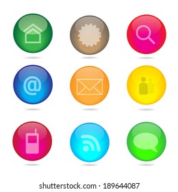group of internet icons