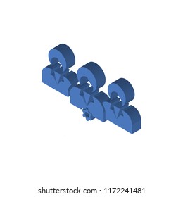 Group isometric left top view 3D icon