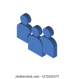 Group isometric left top view 3D icon
