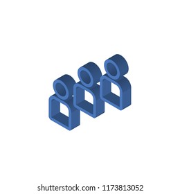 Group isometric left top view 3D icon