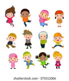 Group of kids collection