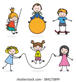 group of kids playing