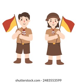A Group of Kids Scouting
