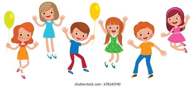 Group Of Children Laughing Stock Vectors, Images & Vector Art ...