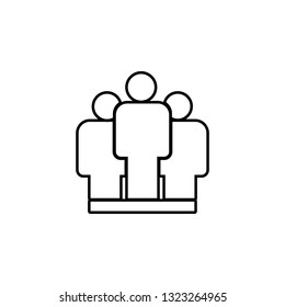 group, leader icon. Simple thin line, outline vector element of Business icons set for UI and UX, website or mobile application
