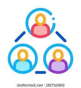 group leader icon vector. group leader sign. color contour symbol illustration