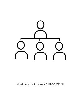 Group Leader icon.flat vector graphic in white background 