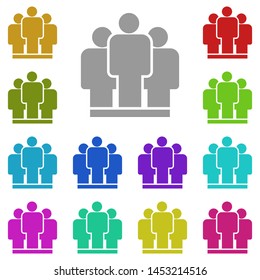 group, leader multi color icon. Simple glyph, flat illustration of Business global icons for UI and UX, website or mobile application