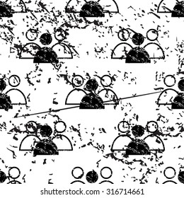 Group leader pattern, grunge, black image on white background