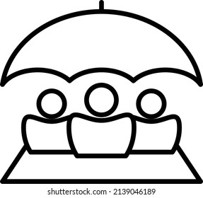 Group Life Insurance icon vector illustration