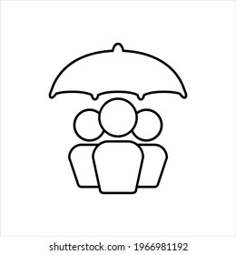 Group life insurance vector icon symbol design
