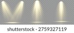 Group of light sources strong directional, disco club event.