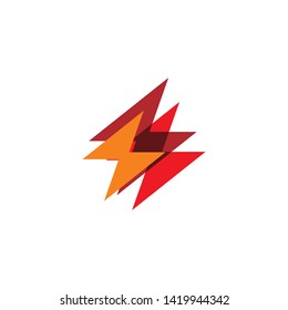 Letter Lightning Logo Template Vector Icon Stock Vector (Royalty Free ...