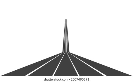 A group of lines concentrates in front and rises upwards