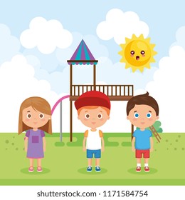 group of little kids in the park characters