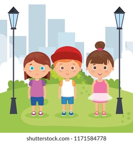 group of little kids in the park characters