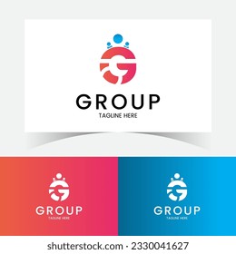 Group Logo Design Template. Initial Letter G Logo Design.