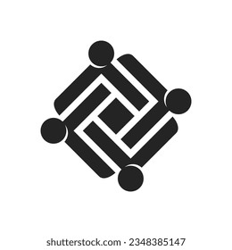 plantilla de logotipo de grupo Aislado. Identidad de marca. Gráfico de vectores de resumen de iconos