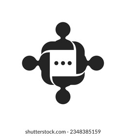 plantilla de logotipo de grupo Aislado. Identidad de marca. Gráfico de vectores de resumen de iconos