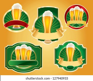 group of luxury beer labels