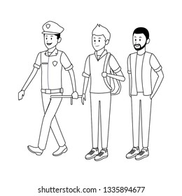group of man avatars