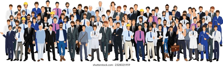  group of man or employees in a company