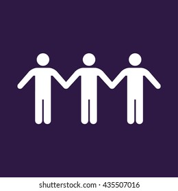 Group of man holding a hands icon . Vector illustration