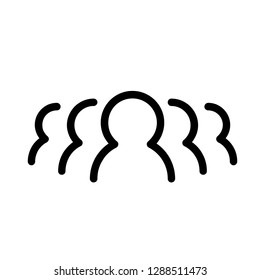  group of man outline isolated illustration editable