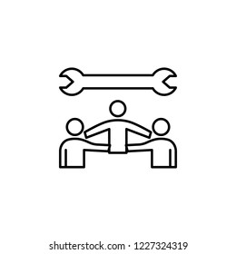 group, management icon. Element of professional icon for mobile concept and web apps. Thin line group, management icon can be used for web and mobile