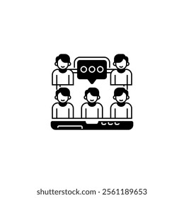 Group Meeting Line Icon. linear style sign for mobile concept and web design. Outline vector icon.