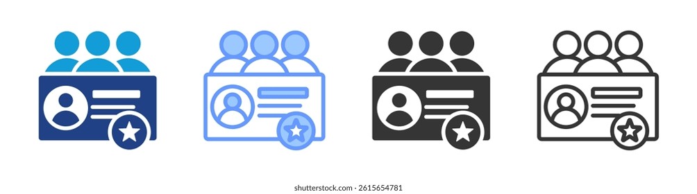 Group Membership icon set multiple style collection