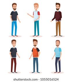 group of men avatars characters