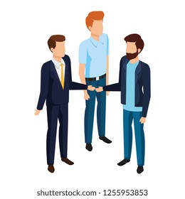 group of men avatars characters