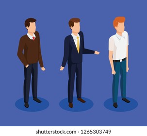 group of men avatars characters