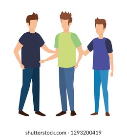 group of men avatars characters