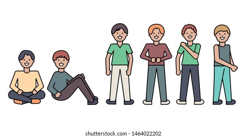 group of men avatars characters
