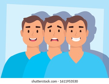 group of men avatars characters vector illustration design