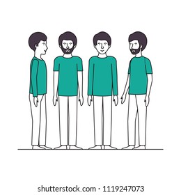 group of men friends characters
