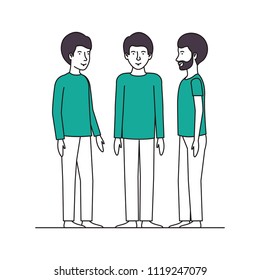 group of men friends characters