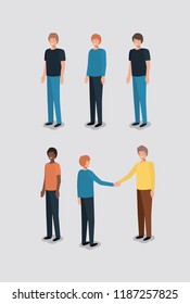 group of men friends characters