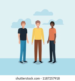 group of men friends characters