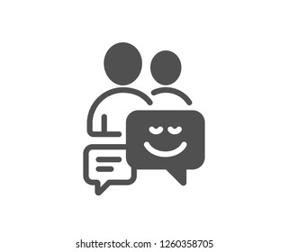 Group of Men icon. Human communication symbol. Teamwork sign. Quality design element. Classic style icon. Vector