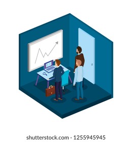 group of men in the office avatars