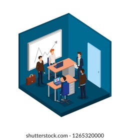 group of men in the office avatars