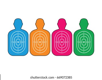 group of men paper targets