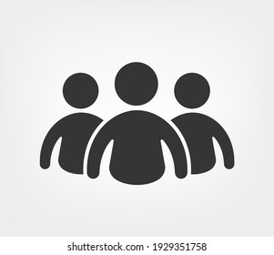 Group of men vector icon. Work team concept