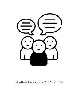 Group Messaging vector icon stock illustration