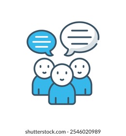Group Messaging vector icon stock illustration